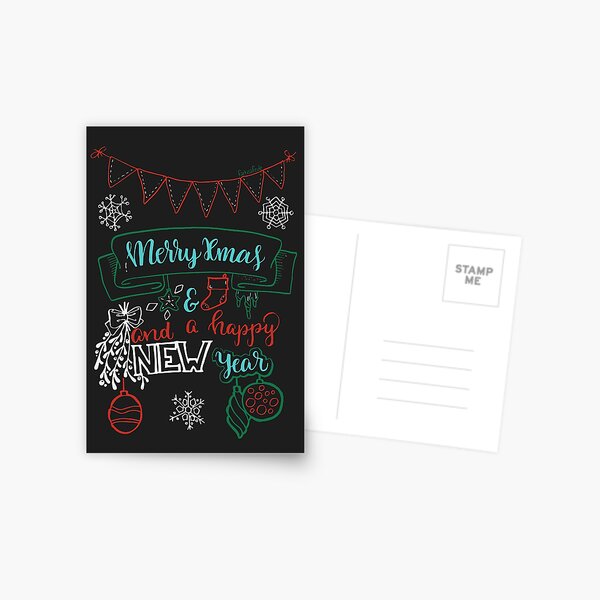 Merry Christmas and a Happy New Year Postkarte