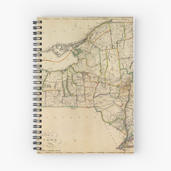 Item preview, Vintage New York State Map 1814 designed and sold by cutesy.