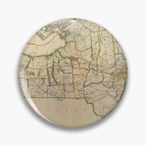 Item preview, Vintage New York State Map 1814 designed and sold by cutesy.
