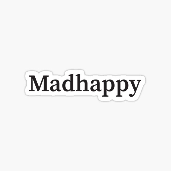 "Madhappy logo sticker name" Sticker by COLDWEAR Redbubble