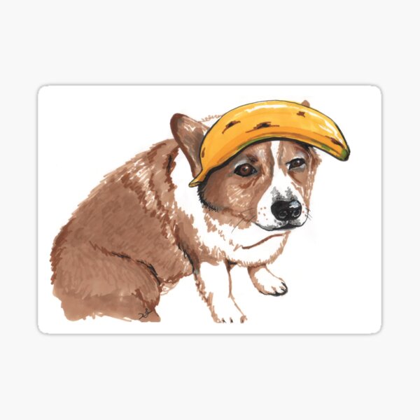Item preview, Corgi and Banana designed and sold by Pendientera.