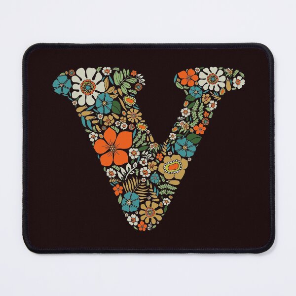 Item preview, Hippie Floral Letter V designed and sold by zeljkica.