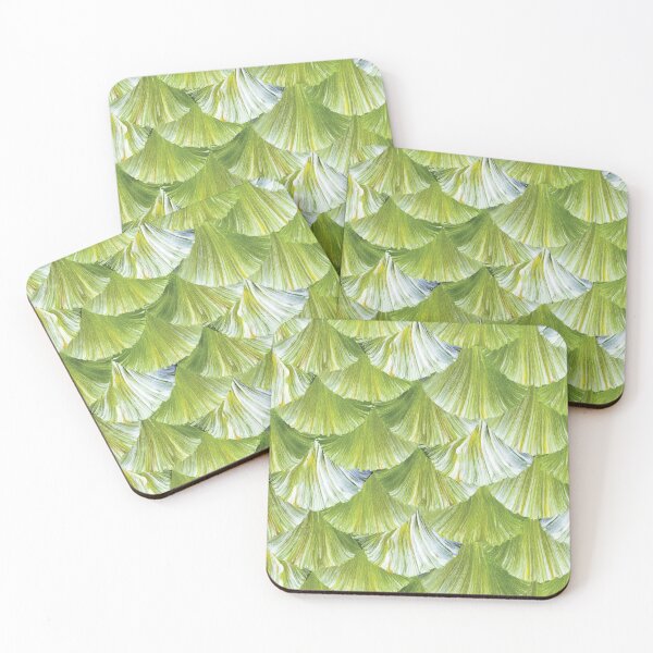 Item preview, gouache drawing in the form of petals of green and white colors designed and sold by Tanya-GR.