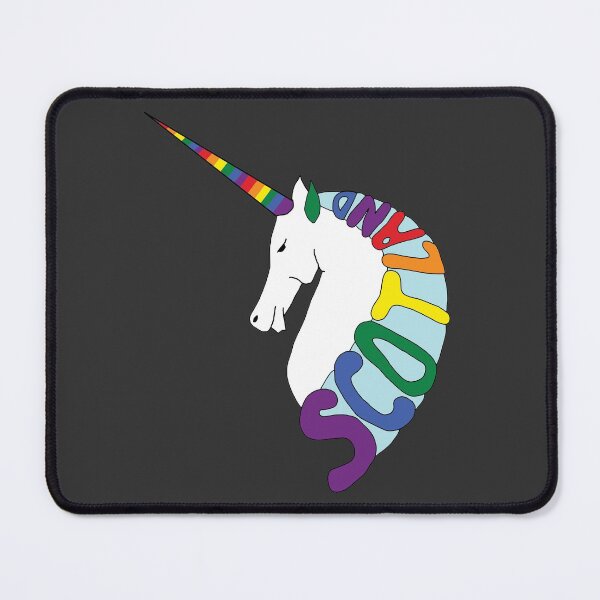 Item preview, RAINBOW COLOURED SCOTTISH UNICORN WITH SCOTLAND TEXT MANE designed and sold by MacPean.