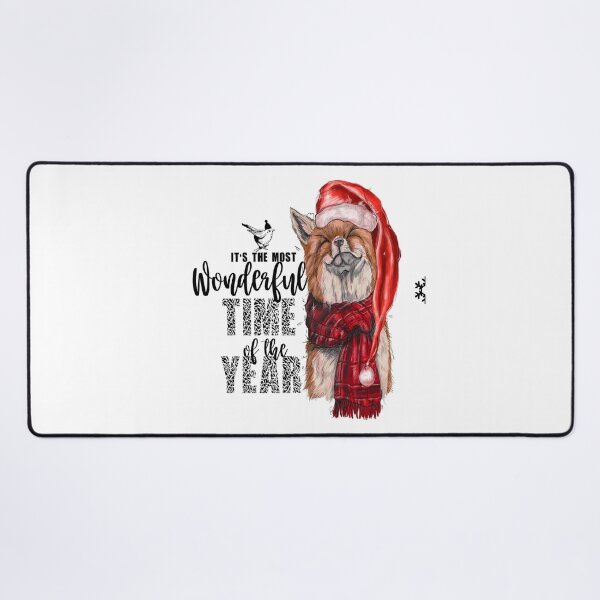 Item preview, The Most Wonderful Time-artistic fox Christmas gift for fox lovers designed and sold by BRtisticDesigns.
