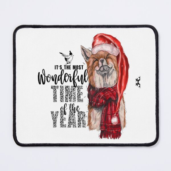 Item preview, The Most Wonderful Time-artistic fox Christmas gift for fox lovers designed and sold by BRtisticDesigns.