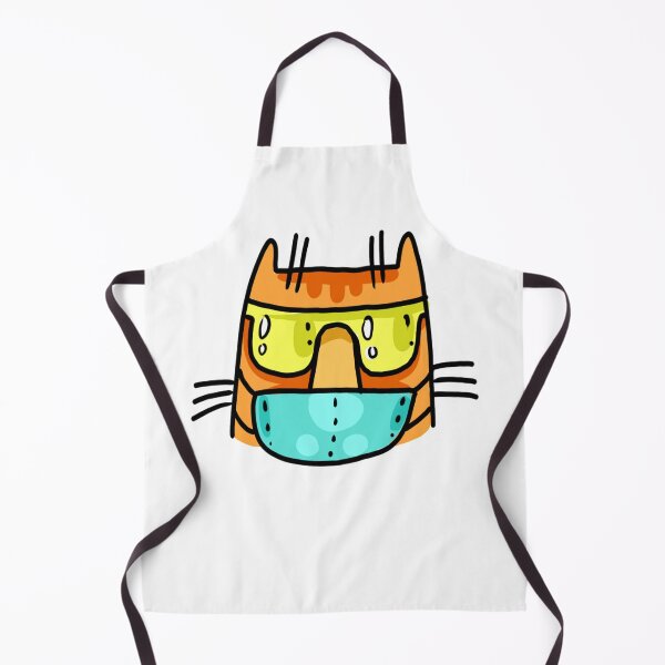 Item preview, Funny Cat with facemask gift idea for cat lovers designed and sold by BRtisticDesigns.