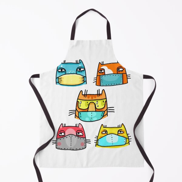 Item preview, Funny Socially distant cats wearing facemasks-funny gift idea for cat lovers designed and sold by BRtisticDesigns.