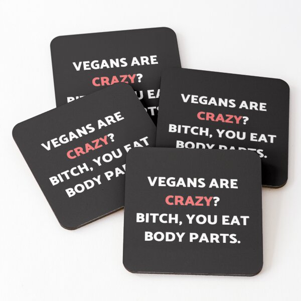 Item preview, Vegans are crazy? designed and sold by Printed-Goodies.