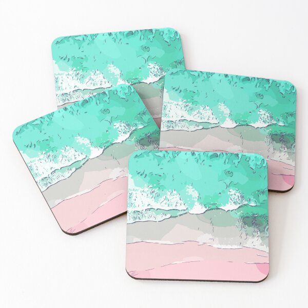 Item preview, Pink beach illustration art designed and sold by MoveRama.