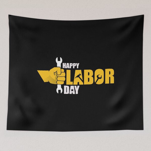 Item preview, Happy Labor Day With Clenched Fist designed and sold by FoxLand.