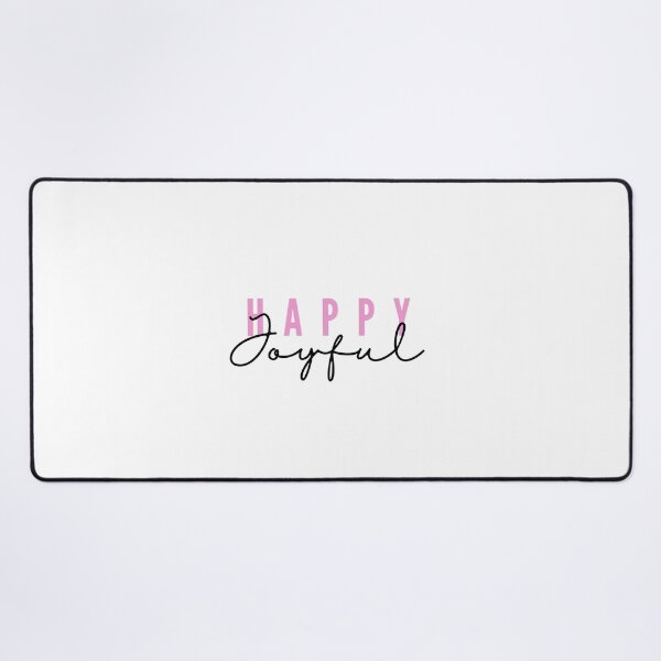 Happy joyful - pink Desk Mat