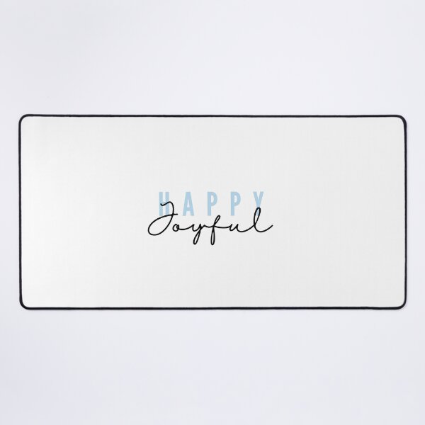 Happy joyful - blue Desk Mat