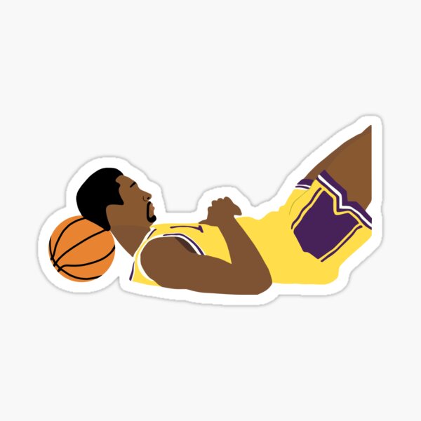 Kobe Laying on Basketball Sticker