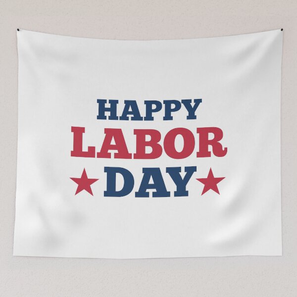 Item preview, Happy Labor Day With 2 Stars designed and sold by FoxLand.