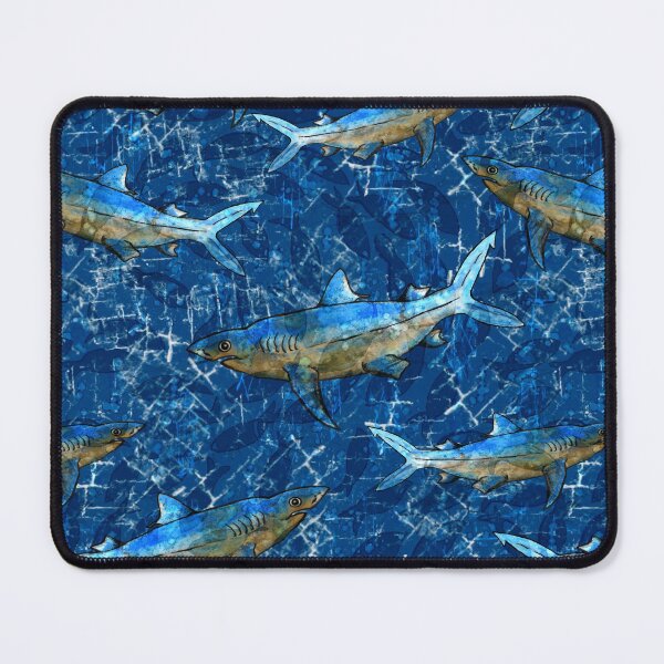 Item preview, Blue Mako Shark Pattern designed and sold by Michelebuttons.