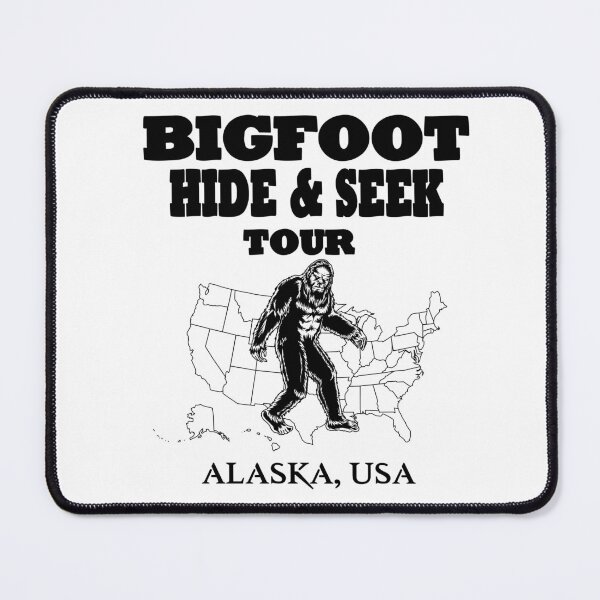 Item preview, Bigfoot Hide & Seek ALASKA concert style tee funny gift idea designed and sold by BRtisticDesigns.
