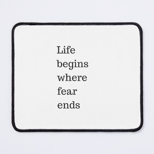 Item preview, LIFE BEGINS WHERE FEAR ENDS - MOTIVATIONAL QUOTE designed and sold by Inspirationmotivation.