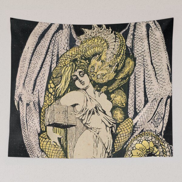 Item preview, A Demonic creature attacking a bound woman designed and sold by Vintage Designs +.