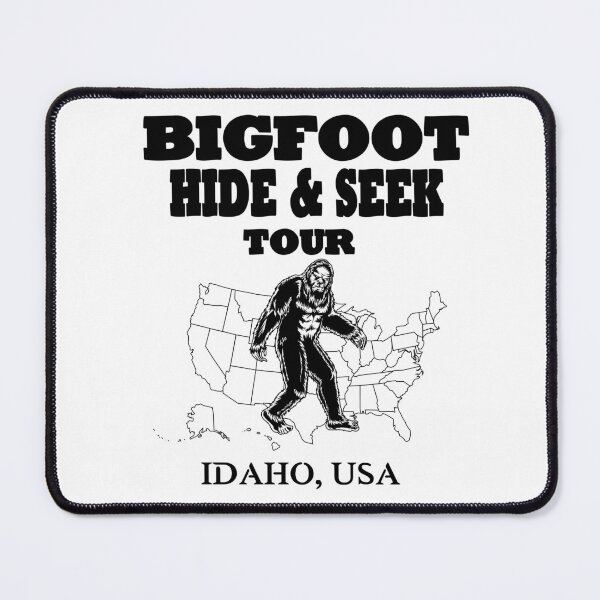 Item preview, Bigfoot Hide & Seek IDAHO USA concert tee funny gift designed and sold by BRtisticDesigns.