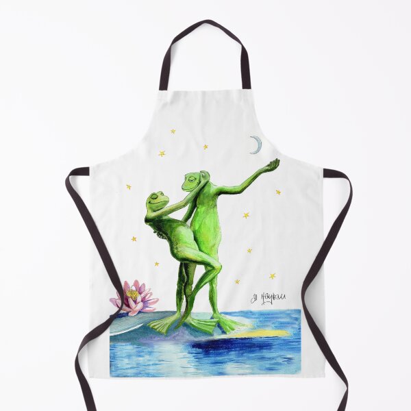 Item preview, Dancing Frogs, frogs dancing on waterlilies designed and sold by al hayball.
