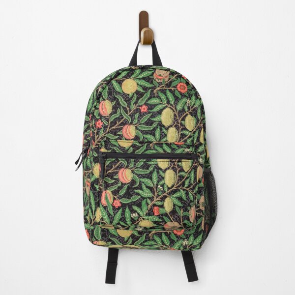 Item preview, Retro Abstract Black Pattern With Fruits And Blossoms designed and sold by FoxCodeCreation.