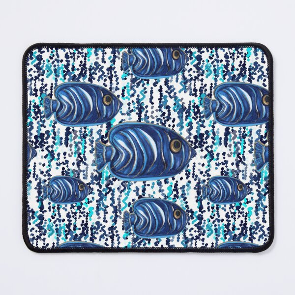 Item preview, Blue Striped Angel Fish Pattern designed and sold by Michelebuttons.