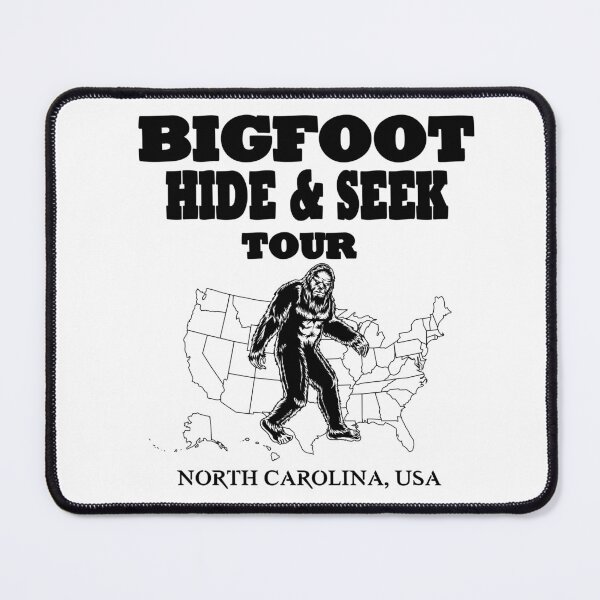 Item preview, Bigfoot Hide & Seek NORTH CAROLINA concert style tee funny gift designed and sold by BRtisticDesigns.