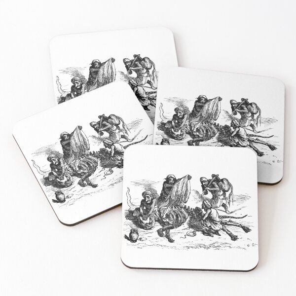 Item preview, Vampires preparing a zombie lion - vintage illustration designed and sold by Vintage Designs +.
