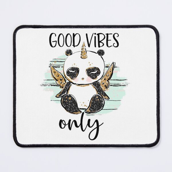Item preview, Good Vibes Only Panda Unicorn gift for girls & boys designed and sold by BRtisticDesigns.