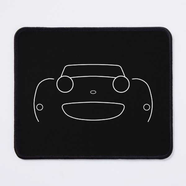 Item preview, Austin-Healey "frogeye" Sprite British classic car minimalist outline graphic (white) designed and sold by soitwouldseem.
