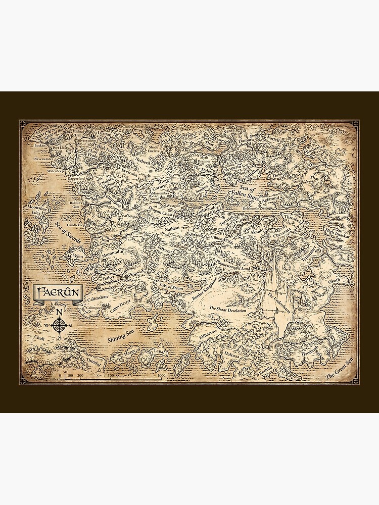 Disover Annotated Map Of Faerun Tapestry