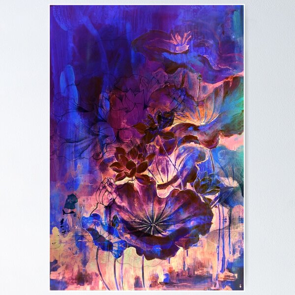 Item preview, Violet Blue Lotus Spirit designed and sold by KarolArtWork.