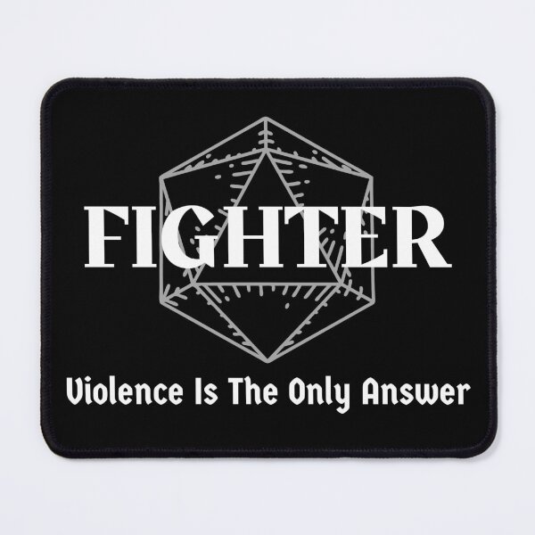 Item preview, "Violence Is The Only Answer" DnD Fighter Class Print designed and sold by ToplineDesigns.