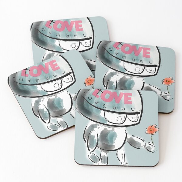 Item preview, A Painted Robot Holds A Flower designed and sold by Phantasmal-2-do.