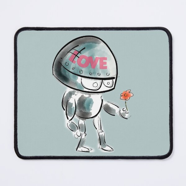 Item preview, A Painted Robot Holds A Flower designed and sold by Phantasmal-2-do.