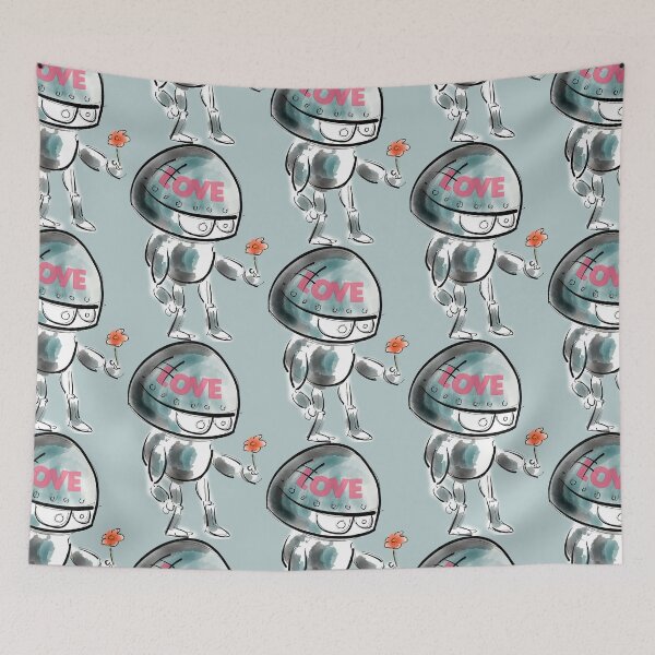 Item preview, A Painted Robot Holds A Flower designed and sold by Phantasmal-2-do.