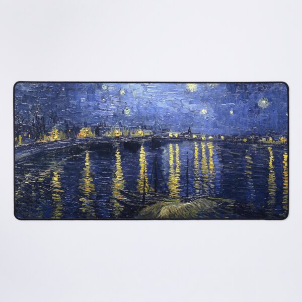 Van Gogh - Starry Night Over the Rhone Desk Mat