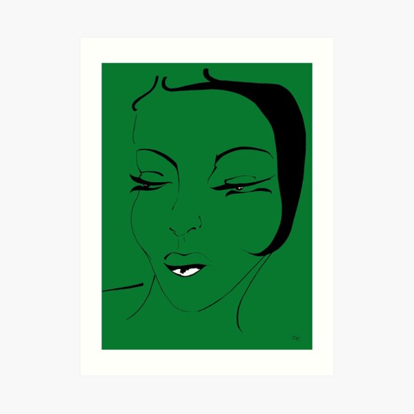 The icon in green - The Icon in green Art Print