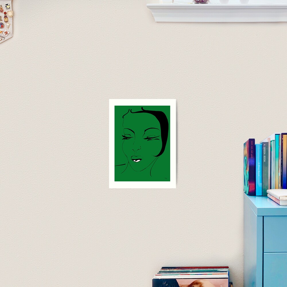 Die Ikone in grün - The Icon in green Kunstdruck