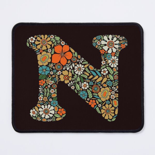 Item preview, Hippie Floral Letter N designed and sold by zeljkica.