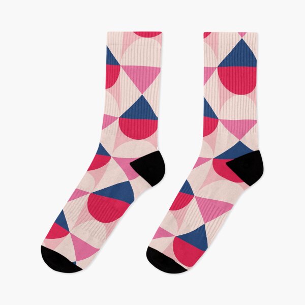 Item preview, Modern Geometric Pink, Red and Blue Bauhaus Inspired designed and sold by MellyEvans.