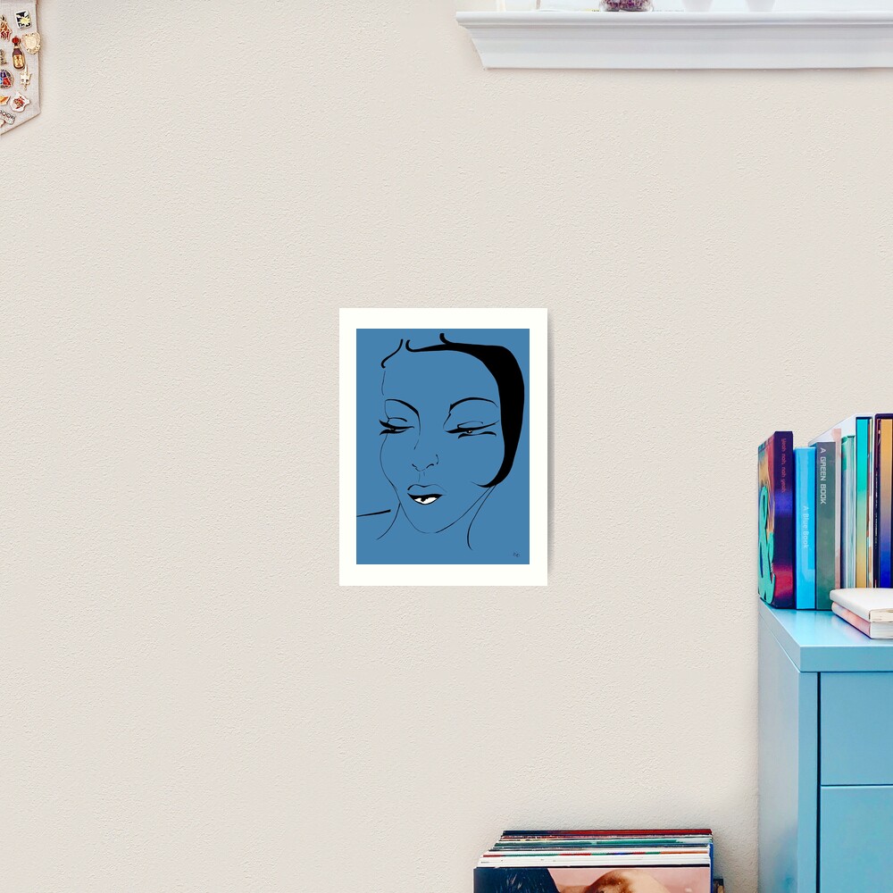 Die Ikone in blau- The Icon in blue Kunstdruck