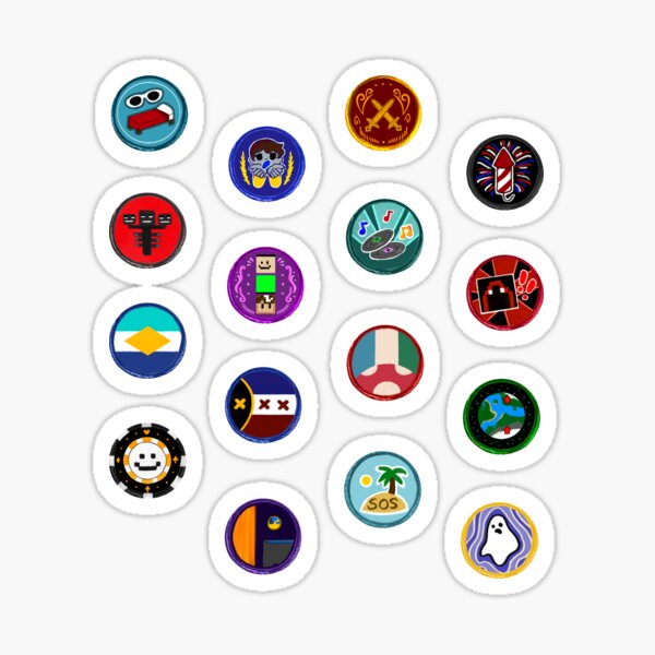 Copy of Dream SMP | Badges Sticker Sheet | PART 2 Sticker