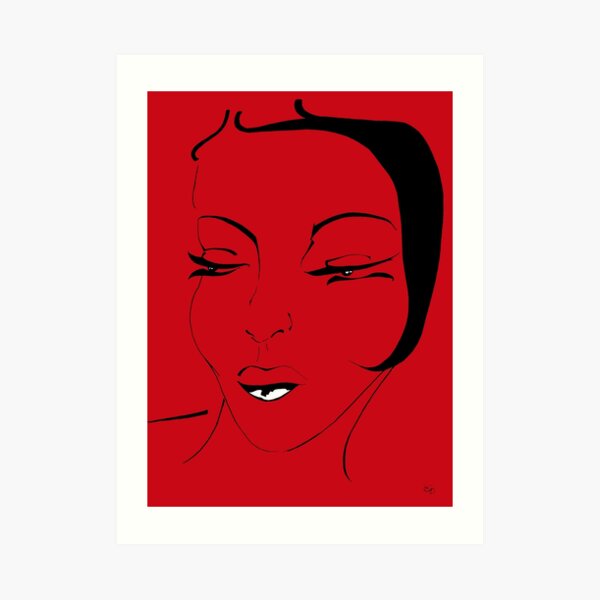 Die Ikone in rot - The Icon in red Kunstdruck
