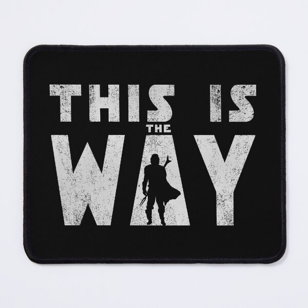 this is the way mando retro grey Mouse Pad