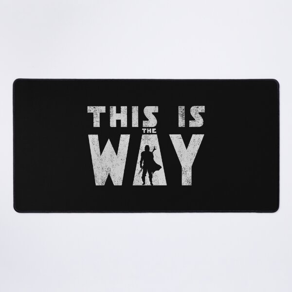this is the way mando retro grey Desk Mat