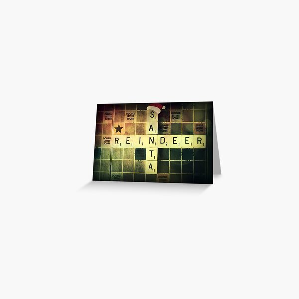 Santa Scrabble Christmas Card Greeting Card