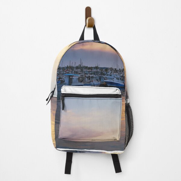 Item preview, Fishing boats in a port at dawn designed and sold by EdgyDesignForU.