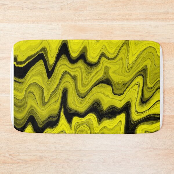 Artikelvorschau, Liquid Marble Abstract Black And Yellow Psychedelic entworfen und verkauft von fashopera.